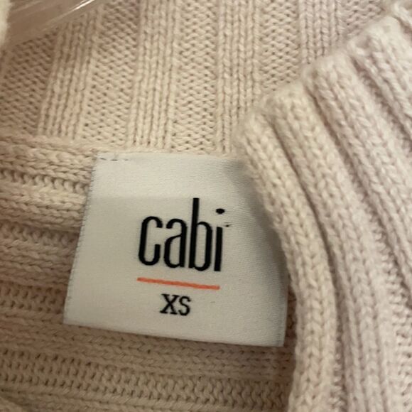CAbi D-Ring Ribbed Cream Pullover Sweater - Picture 4 of 9